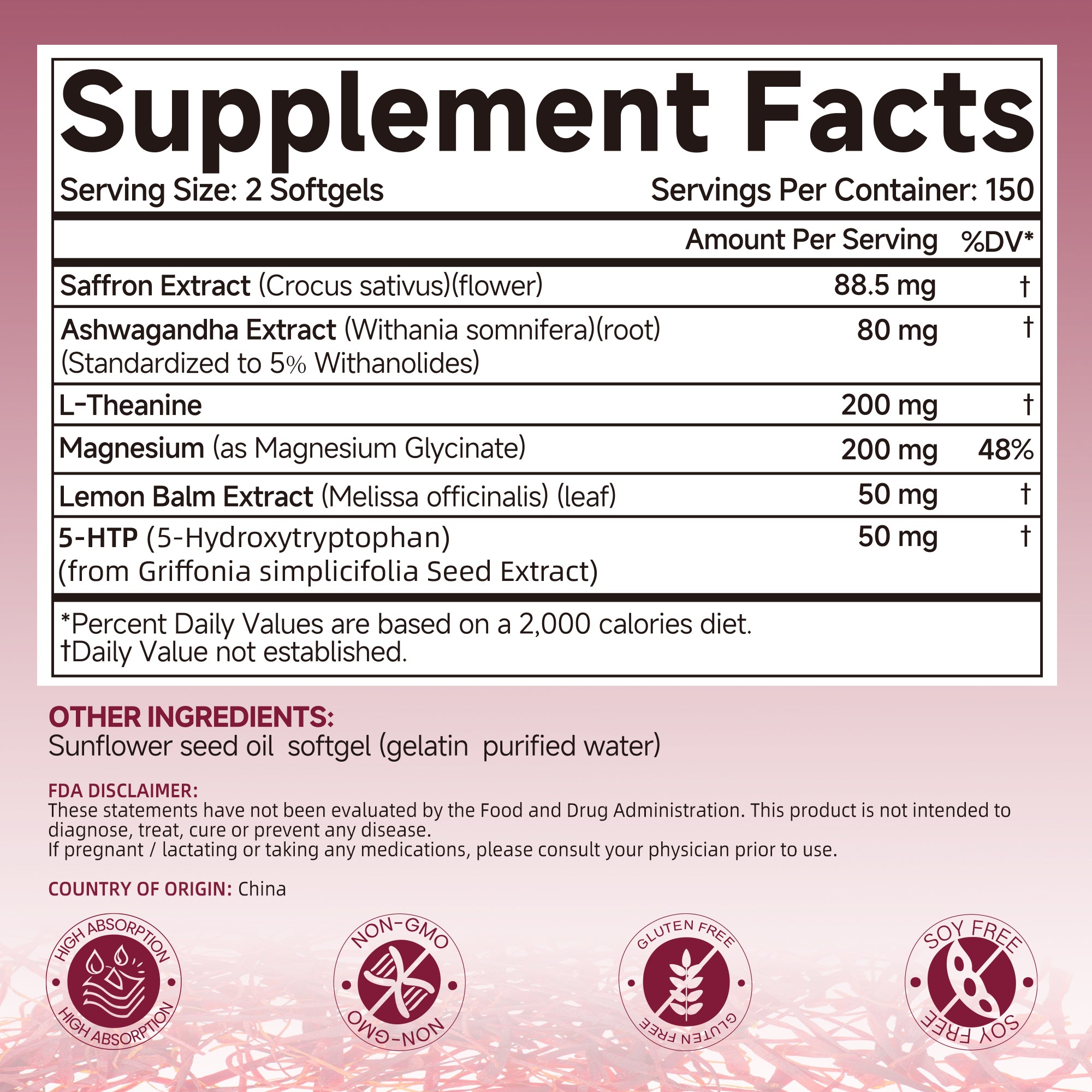 Saffron Complex Softgels